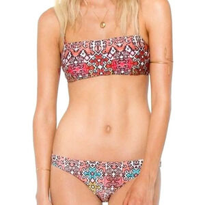 Amuse Society Women 2 Piece Katerina Manzanillo Bitsy Top & Bottom Bikini Set M